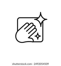 clean surface icon outline collection in black and on white background