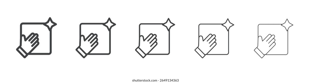 Icono de superficie limpia Vector de ilustración de contorno