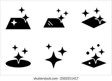 clean surface icon set, easy cleaning,  for mobile concept and web design. vector illustration on white background