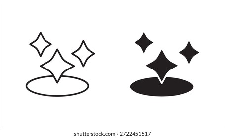 Conjunto de iconos de superficie limpia, fácil de limpiar, para concepto móvil y Diseño web. Ilustración vectorial sobre fondo blanco