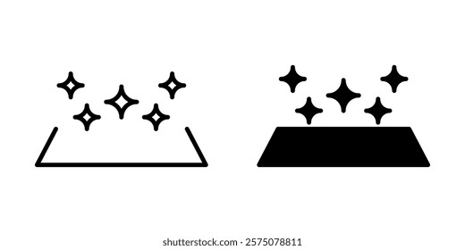 clean surface Icon set.Symbol isolated white background. vector illustration. color editable.