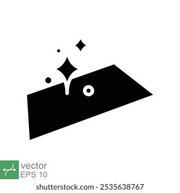 Clean surface icon. Simple solid style. Easy cleaning, surface, hand wipe, floor, ceramic, housekeeping concept. Glyph vector illustration isolated on white background. EPS 10.