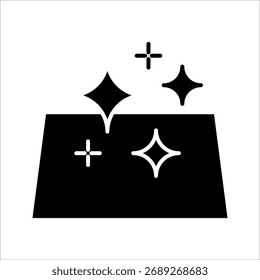 clean surface Icon. Symbol isolated white background. vector illustration. color editable.	
