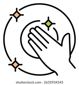 Clean Surface Vector Icon Depicting Cleaning Tools