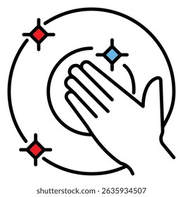 Clean Surface Vector Icon Showing Housekeeping Activities