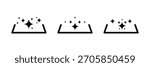 Clean surface vector icons. Clean icon vector collection. Cleanliness, sparkle and shiny surface.