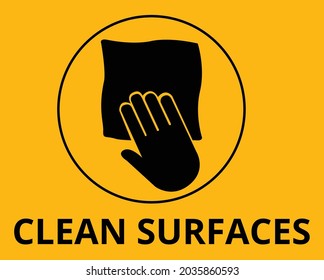 CLEAN SURFACES VECTOR IILLUSTRATION SIGN