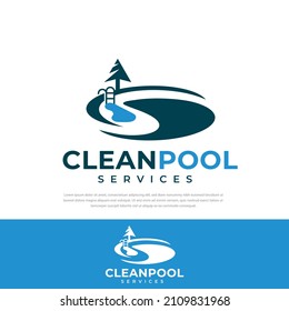 Clean swimming pool abstract logo letter S,design template,symbol