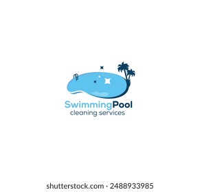 clean swimming pool maintenance logo
