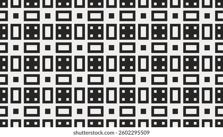Clean and symmetrical black and white geometric pattern, brings a modern and elegant feel. Suitable for backgrounds, fabrics, or minimalist decorative elements
