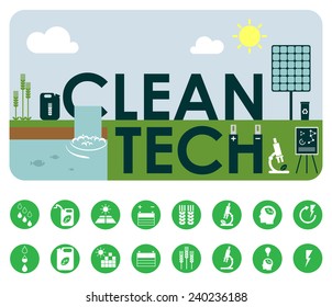 Clean tech icons