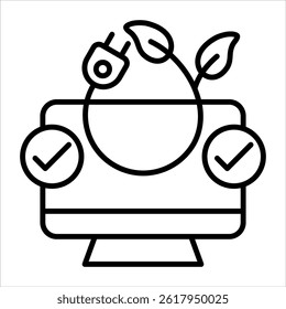 ilustração de vetor de ícone de contorno técnico limpo