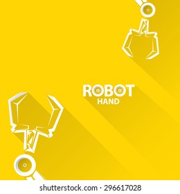 Clean technology background design template. vector robotic arm symbol. robot hand. 