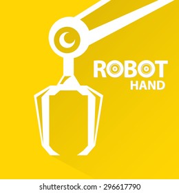 Clean technology background design template. vector robotic arm symbol. robot hand. 