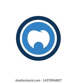 Clean teeth dental icon, simple logo illustration, health care design concept - vector