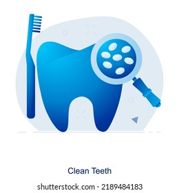 Concepto De Icono Dentista Y Dientes Limpios