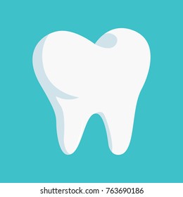 Clean Teeth isolated on blue background. Vector illustration eps 10