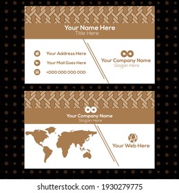Clean Template Visit card With black Background Vector