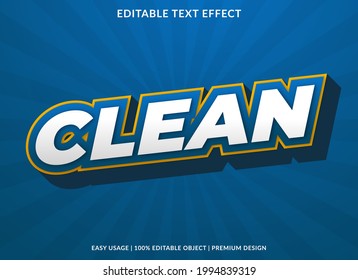 clean text effect template with abstract background use for business brand and logo