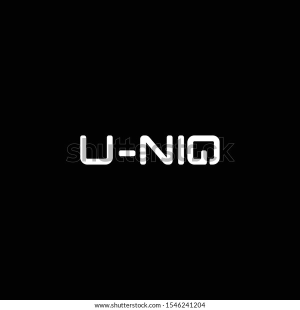 Clean text logo design of UNIQ with dark\
background - EPS10 -\
Vector.