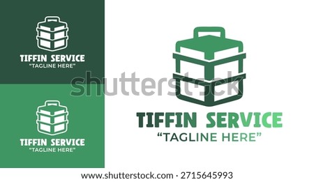 A clean tiffin service logo suitable for daily meal delivery and home-style food businesses.