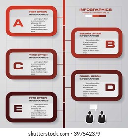 Clean timeline presentation template/graphic or website layout. Vector.