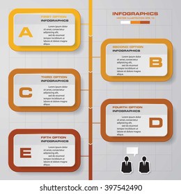 Clean timeline presentation template/graphic or website layout. Vector.