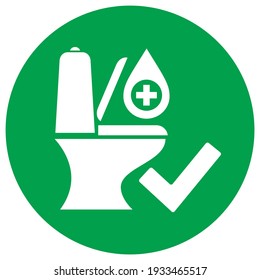 Clean toilet vector icon isolated on white background