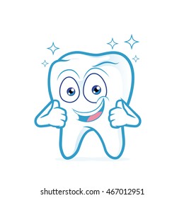 Clean tooth giving two thumbs up