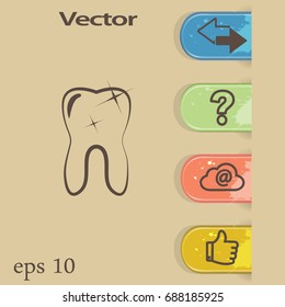 Clean Tooth. Icon.