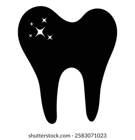 clean tooth icon collection in black and white filled and solid vector style. Tooth or teeth icons for dentistry clinic, toothpaste and dental mouthwash. Vector outline healthy tooth or teeth icons. 