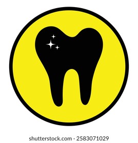 clean tooth icon collection in black and white filled and solid vector style. Tooth or teeth icons for dentistry clinic, toothpaste and dental mouthwash. Vector outline healthy tooth or teeth icons. 