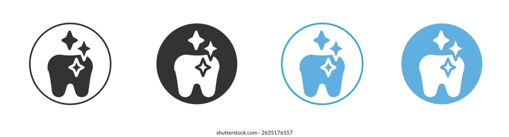 clean tooth icon Editable flat style, illustration icons