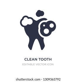 clean tooth icon on white background. Simple element illustration from Dentist concept. clean tooth icon symbol design.