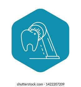 Clean tooth icon. Outline clean tooth vector icon for web design isolated on white background