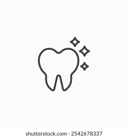 ícone limpar dente definido na cor preta