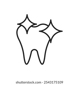 ícone limpar dente. ícone de vetor simples.
