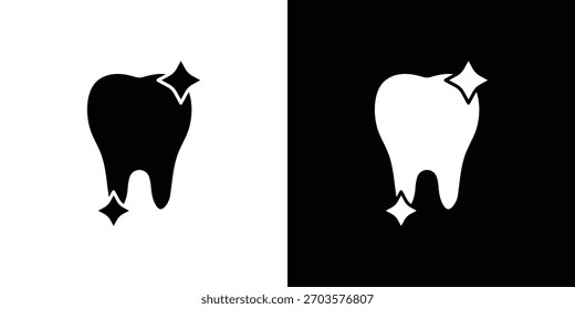 Logotipo del símbolo del icono del diente limpio. Plantilla gráfica.