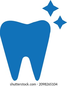 Clean tooth icon vector blue version 