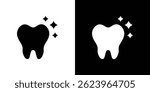 clean tooth icon vector, solid logo illustration, pictogram