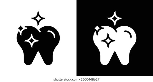 clean tooth icons vectors set in solid style.