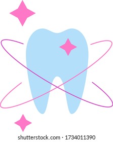 clean tooth illustration vector design