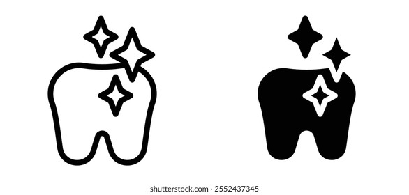clean tooth liner icon vector set.
