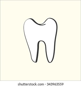 Clean Tooth on a white background