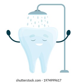 Clean tooth shower icon. Cartoon of Clean tooth shower vector icon for web design isolated on white background
