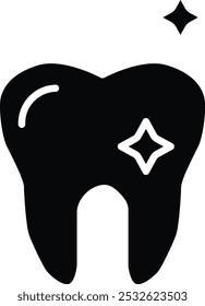 Icono detallado de la Ilustración vectorial del diente limpio