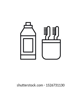 Clean, toothbrush icon. Element of Health life icon. Thin line icon