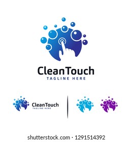 Clean Touch logo designs concept vector, Simple Clean logo template, Online Cleaning logo symbol