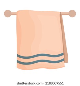 Reinigen Sie das Handtuchsymbol Karikaturvektor. Textile Hand. Spa-Heim