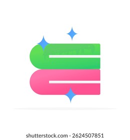 Icono de toalla limpia, Vector plano de color. Diseño moderno y minimalista.